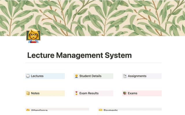 Lecture management system